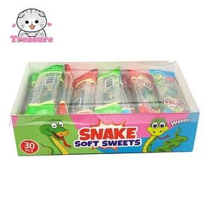 Venta al por mayor personalizada en forma <span class=keywords><strong>de</strong></span> <span class=keywords><strong>serpiente</strong></span> gelatina suave caramelo aperitivos Halal amargo sabor a fruta dulce - Product Image 5