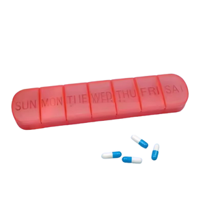 Weekly Square Food Pill Organizer 7 Compartments PP Plastic Storage Box Custom Logo Color Portable Pill Case 7 Days - Product Image 3