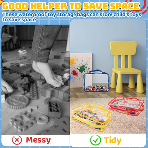 Toptan Su Geçirmez Şeffaf PVC Geri Dönüştürülebilir Ayakta Duran Kilitli Oyuncak Saklama Poşetleri, Fermuarlı Üst, Kabartmalı Özel Boyut ve Logo - Product Image 6