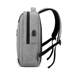 Sac à dos unisexe en nylon Oxford 20-37L imperméable avec port USB, design minimaliste, fermeture éclair, poignée souple pour usage quotidien et professionnel - Product Image 1
