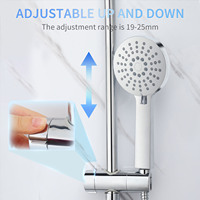 Support de douche à main universel réglable avec inverseur pour bec de robinet de salle de bain pour salle de bain