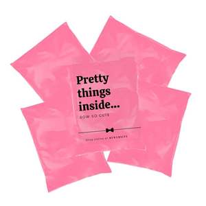 Sacs d'expédition et d'emballage fantaisie en poly mat rose avec logo personnalisé pour vêtements et fourrures pour femmes, auto-adhésifs 10x13 - Product Image 2