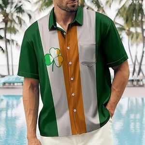 <b>Men's</b> <b>Funky</b> Button Down Tropical Vacation <b>Shirt</b> Breathable Hawaiian Short Sleeve Custom Logo Silk Screen Printed Food Cars Print - Product Image 5