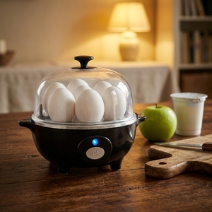 Cuiseur à œufs électrique en acier inoxydable, pochetteur d'œufs multifonctionnel à cuisson rapide, capacité 7 œufs, arrêt automatique <span class=keywords><strong>pour</strong></span> usage domestique - Product Image 1