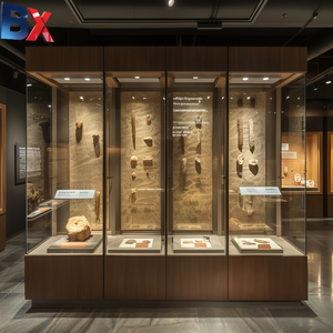 Vetrina museo personalizzabile con climatizzatore e illuminazione a LED per manufatti e oggetti d'antiquariato vetrina - Product Image 1