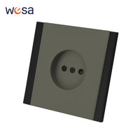 Enchufe de Pared WESA 16A, 1 Tomacorriente, Diseño Moderno y Lujoso, Enchufe Europeo