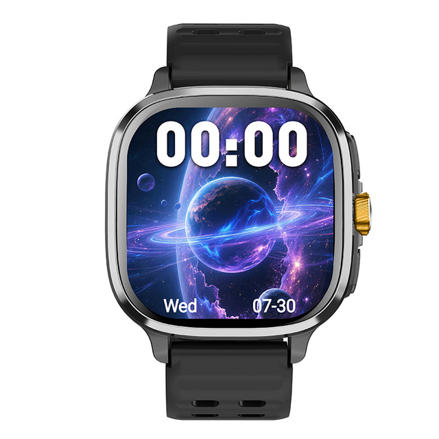 Adult Android Phone Smart Watch MT110 2.14-inch AMOLED 480*480 950mAh SIM Card GPS Smartwatch 3+32GB Black Gray