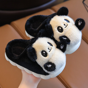 Chaussons en coton pour enfants hiver garçons intérieur maison mignon en peluche <span class=keywords><strong>panda</strong></span> garçon et fille parent-enfant bébé enveloppé chaussures en coton - Product Image 2