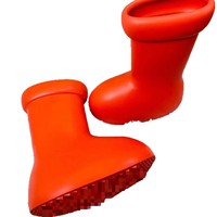 Bottes de pluie à plateforme haute Big Red Boot, nouvelle collection printemps - Style Astro Boy, semelle épaisse, hauteur accrue, bout rond, unisexe