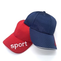 Gorra de béisbol trucker de malla completa, transpirable, impermeable, de secado rápido, deportiva, con logotipo personalizado bordado, de poliéster, para verano, correr y actividades al aire libre.