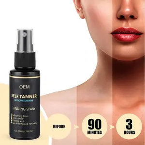 Natural Sunless tubuh Bronzer Self Tanning air organik palsu Tan kabut semprot solusi Tan