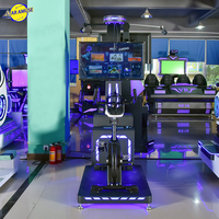 Bicicleta estática de interior negra dinámica con simulación de realidad virtual para entretenimiento deportivo, alivio del estrés, experiencia de ciclismo, gimnasio, parque de aventuras y centro comercial