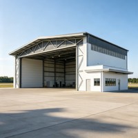 Hangar d'avion sur mesure à érection rapide, certifié CE, en panneaux sandwich anti-corrosion