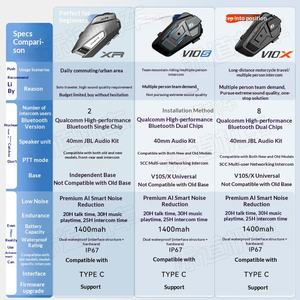 <span class=keywords><strong>Casque</strong></span> de moto Vaimaitong V10X pour <span class=keywords><strong>casque</strong></span> intégral, réduction active du bruit, interphone à distance illimitée, 5 ans - Product Image 2