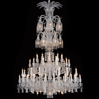Lustre de mariage suspendu en cristal européen, luminaires suspendus longs pour hôtels de luxe, lustre américain de luxe pour hall d'entrée