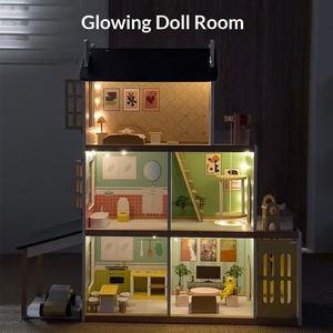 <span class=keywords><strong>Casa</strong></span> <span class=keywords><strong>de</strong></span> <span class=keywords><strong>Muñecas</strong></span> <span class=keywords><strong>de</strong></span> Madera, Mini Villa <span class=keywords><strong>de</strong></span> Juguete con Muebles, Accesorios, Luces, Simulación <span class=keywords><strong>de</strong></span> <span class=keywords><strong>Casa</strong></span>, Juguete <span class=keywords><strong>de</strong></span> Roles, Regalo <span class=keywords><strong>de</strong></span> Cumpleaños para Niños y Niñas - Product Image 4