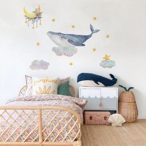 Océan Baleine Stickers Muraux Amovible Tissu Stickers pour Enfants <span class=keywords><strong>Chambre</strong></span> Pépinière Salon Bébé <span class=keywords><strong>Chambre</strong></span> Mer Animal Mur Art Décor - Product Image 5