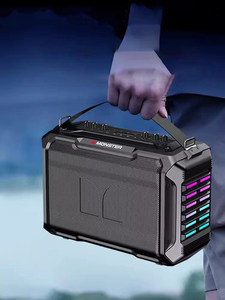 Quái Vật P10 Di Động Ngoài Trời Karaoke Bass Boost Powered Không Thấm Nước Màu Xanh Răng Boombox Ipx5 LED Rung Rực Rỡ Ánh Sáng Loa - Product Image 5