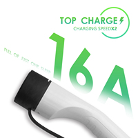 Nouvelle borne de recharge portable pour véhicule électrique 16A 3,5 kW, station de charge rapide AC avec protection contre les fuites et les surintensités, interface Type 2 réglable