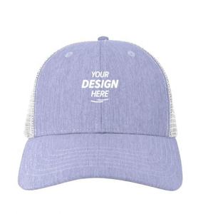 2024 nouveau personnalisé haute couronne bord incurvé cuir Patch broderie côté Logo maille camionneur casquette Hip Hop hiver approprié pour la plage - Product Image 1
