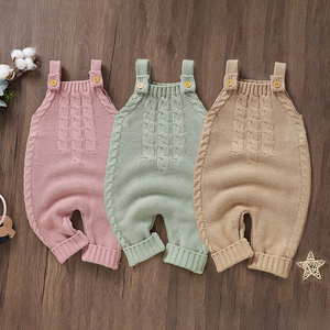 MIMIXIONG Combinaison à bretelles unisexe pour bébé de 0 à 24 <span class=keywords><strong>mois</strong></span>, couleur unie, boutique, acrylique, vêtements pour bébé garçon et fille, barboteuse - Product Image 3