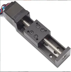 Miniature lead screw T6*4 T6*6 T6*12 width 28mm linear module guide rail with ac motor