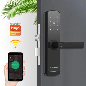 Bán Nóng An Ninh Hiện Đại Nhôm Wifi Blue Tooth Kết Hợp Điện Di Động Keyless Kỹ Thuật Số Dấu Vân Tay Khóa <span class=keywords><strong>C</strong></span>ửa Thông Minh - Product Image 2