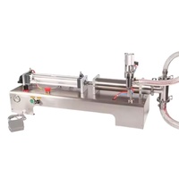 Remplisseuse semi-automatique pneumatique haute efficacité 10-100 ml, facile à utiliser, pour eau, lait, jus, bière, bouteilles en verre, sachets et bouteilles en plastique.