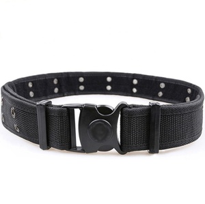 YiWu Fornecimento Preto Ao Ar Livre Nylon Durável Metal Ilhós Heavy Duty Tactical <span class=keywords><strong>Belt</strong></span> com 3 Ponto Fivela De Segurança - Product Image 1
