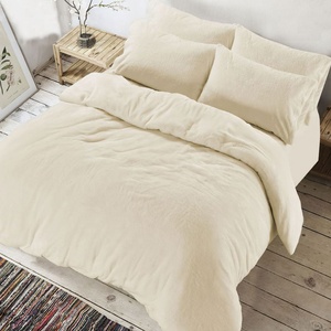 <strong>Double</strong> Ply Gray Plush Flannel Sherpa Blanket-Super Soft Knitted Solid - Product Image 2