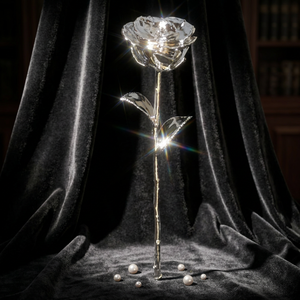 Rosa Real Bañada en Plata, Flor Decorativa Hecha a Mano, Regalo para San Valentín, Graduación y Boda, Pieza Única, Adorno Moderno para Mesa - Product Image 3