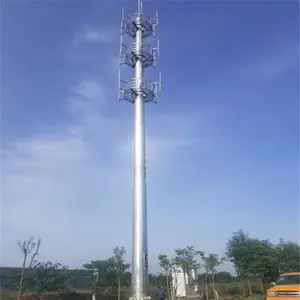 China Supplier Cell Phone Bts Steel Gsm Telecom Pole Monopole Tower