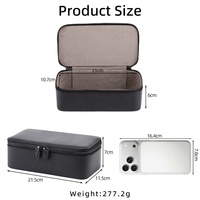 Boîte de rangement pour bijoux en cuir PU de haute qualité, durable, personnalisée, anti-poussière, en flanelle, étui de protection pour cosmétiques et médicaments