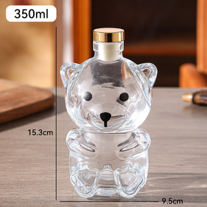 ขวดเครื่องดื่มแก้วน้ำค้างแข็ง200มล. 375มล. 500มล. ขวดแก้วช็อกโกแลตน้ำตาลลูกอมน้ำผึ้งมีจุกปิด - Product Image 4