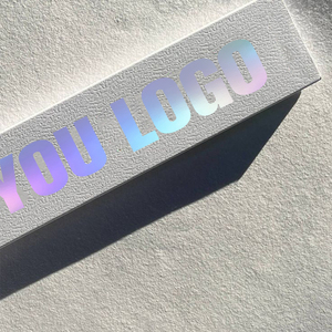 Boîte cadeau coulissante personnalisée en aluminium holographique effet laser arc-en-ciel avec ruban de tirage pour bijoux, écouteurs, bonbons, lunettes de soleil - Product Image 3