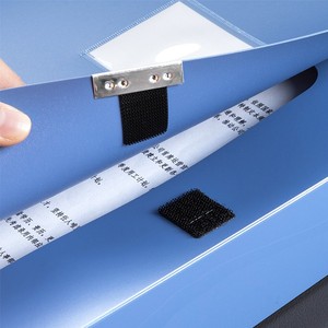 Deli A4 File <b>Box</b> 55mm Thick PP Material Office Organizer Blue Color Large Capacity Storage <b>Folder</b> - Product Image 3