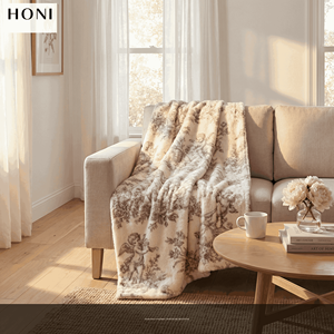 Couverture en fausse fourrure <span class=keywords><strong>mohair</strong></span> 300 g/m² à imprimé floral, couverture composite en flanelle blanche 180 g/m² pour lit et canapé - Product Image 5