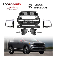 Kit de Cubierta de Parachoques Delantero Topzonauto para Modelos Nissan Kicks 2025 con Rejilla Superior e Inferior 626605RB0A 622A07LG0H