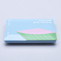Étui compact unique rectangulaire en plastique ABS recyclable pour fard à joues en poudre pressée avec rangement pour poudre libre et cosmétiques