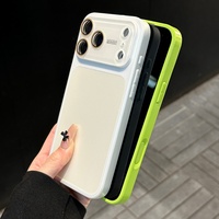 Coque de téléphone PC brillante couleur fluorescente pour iPhone 17 Pro Max 16 Plus 15 14 13 Pro avec protection intégrale de l'objectif et des boutons tactiles