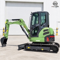 Mini-excavatrice FULCORE avec pompe à piston variable, livraison gratuite, performances de creusement puissantes pour l'entretien des propriétés