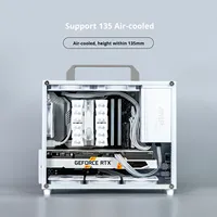 Boîtier compact en aluminium Xiaobao E80 Mid Tower MicroATX Air-Cooled Simple A4 Portable Handheld Computer Host