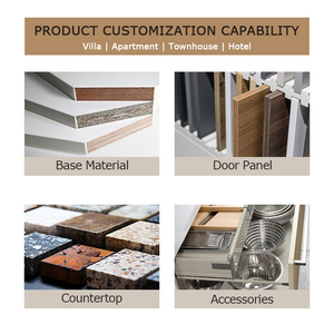 Fábrica de muebles Prodeco, gabinetes de cocina simples y rectos personalizados, juegos de inicio para Apatment - Product Image 6