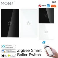 Moes ZigBee Smart Boiler Switch Pemanas Air Pintar Tuya APP Remote Control Alexa Google Voice Control Panel Kaca Memerlukan Hub