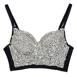 Top Bandeau sin Tirantes con Pedrería y Diseño de Espina de Pescado, Estilo Europeo, Tallas XS S M L XL - Product Image 5