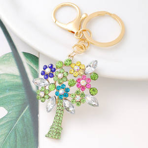 Chakra arbre de vie Kabbale Porte-clés Pendentif bijoux Bonne Chance Diamants Strass Cristal Arbre de Vie Porte-clés amulette Bling - Product Image 3