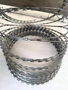 Galvanized Steel Barbed <b>Wire</b> Mesh Safety Anti-climbing <b>Net</b> BTO-16 Double Helix Blade Roller Cage for Prison Fence Protection - Product Image 3