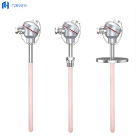 Termokopel Berlapis Baja Tipe K WRNK-122 Sensor Suhu Baja Tahan Karat dengan Sambungan Kompresi Ulir OEM/ODM Thermowell IP65