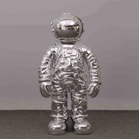 Statue de dessin animé en résine chromée dorée de haute qualité, grande figurine d'art populaire pour décoration intérieure, cadeaux d'extérieur