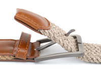 Cinturón Elástico Tejido de Lona Trenzada con Logotipo Personalizado, Tejido Elástico de Golf, para Hombres y Mujeres, para Pantalones de Golf y Jeans